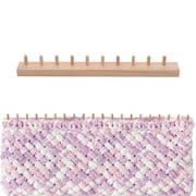 46in Chunky Blanket Loom Chunky Knitting Blanket Machine Foldable Wooden Chunky Weaving Frame DIY Hand Knitting Tool for Beginners Crafts