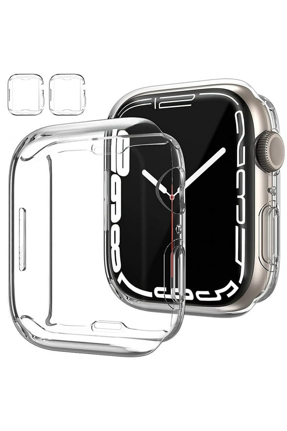 46mm Case for Apple Watch Series 10 Screen Protector, Overall Protective Case TPU HD Ultra-Thin Cover for iWatch, Transparent