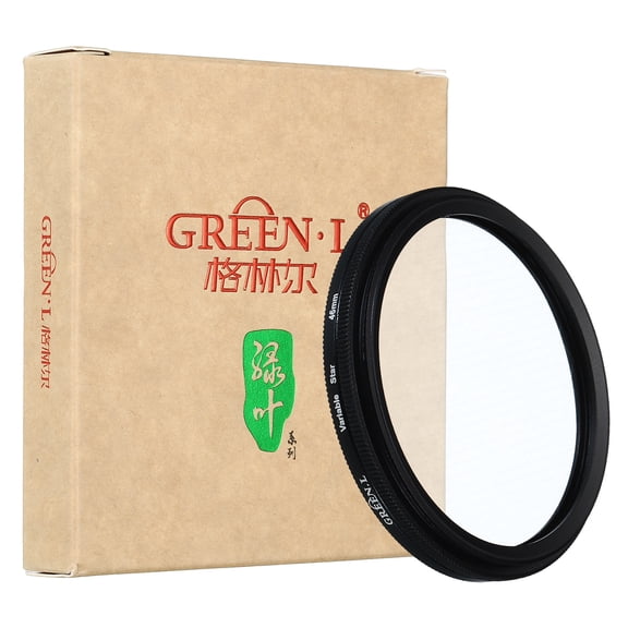 46mm Star Filter, 6 Point Variable Star Filter Star Burst Lens Filter Cross Star Effect for DSLR Camera