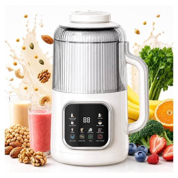 46oz Milk Maker, 11 in 1 Soymilk Machine, Nut Oat Almond Milk Juicer ...