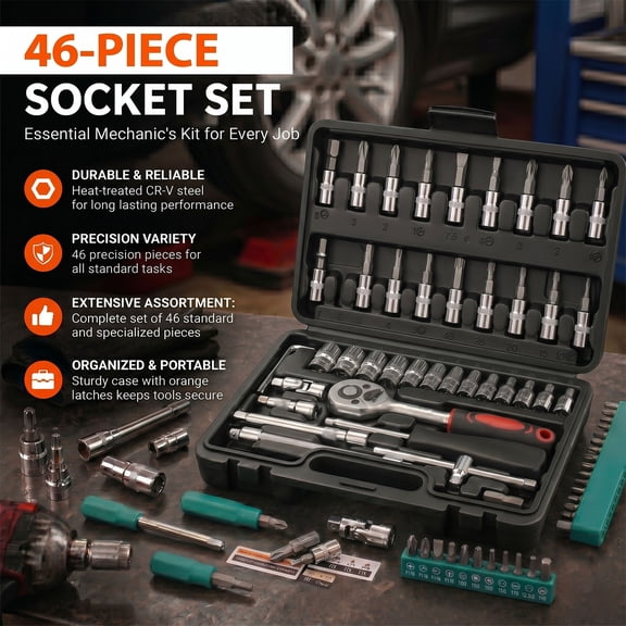 46pcs-black-Socket Wrenches & Sets