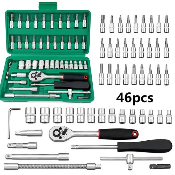 46pcs-green-tool set