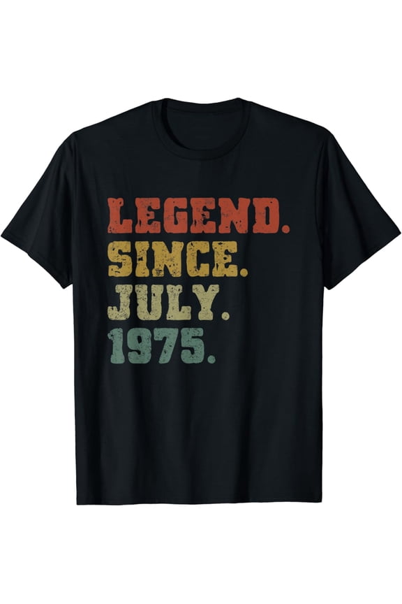 46th Birthday Gifts 46 Years Old Legend Since July 1975 T-Shirt Vintage Tee -Birthday Gifts