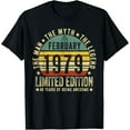 thumbnail image 1 of 46th Birthday Gifts Vintage February 1979 46 Years Old Men T-Shirt, 1 of 3