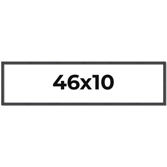 46x10 Frame Brown Solid Wood Picture Frame - Complete Modern Photo Frame Includes UV Acrylic