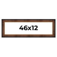 thumbnail image 1 of 46x12 Frame Brown Walnut Gold Ornate Trim Solid Wood Plein Air Picture Frame | 3 Inch Moulding, 1 of 8