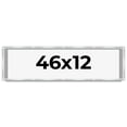 thumbnail image 1 of 46x12 Frame Silver Whitewashed Wood Grain Solid Wood Shadow Box | 0.75 Inch Moulding Width | 0.75, 1 of 8