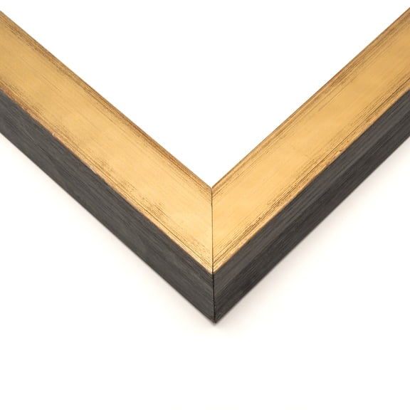 46x12 Shadow Box Frame Gold | 1.625 inches Deep Real Wood Contemporary Shadowbox Display Frame | UV