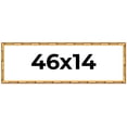 thumbnail image 1 of 46x14 Frame Gold Bamboo Picture Frame - Complete Modern Photo Frame Includes UV Acrylic Shatter, 1 of 8