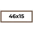 thumbnail image 1 of 46x15 Dark Brown Bamboo Real Wood Picture Frame Width 1.5 inches | Interior Frame Depth 0.5 inches, 1 of 8