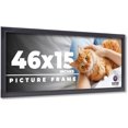 thumbnail image 1 of 46x15 Frame Black Passaggi Solid Wood Picture Frame Width 1.5 Inches | Interior Depth 0.5 Inches |, 1 of 8