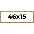 thumbnail image 1 of 46x15 Frame Gold Bamboo Solid Wood Picture Frame | 1 Inch Moulding Width | Interior Frame Depth, 1 of 8
