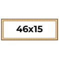 thumbnail image 1 of 46x15 Frame Gold Plein Aire Solid Wood Picture Frame Width 2 Inches | Interior Frame Depth 0.5, 1 of 8