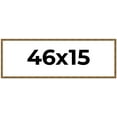 thumbnail image 1 of 46x15 Frame Gold Solid Wood Picture Frame - Complete Modern Photo Frame Includes UV Acrylic, 1 of 8