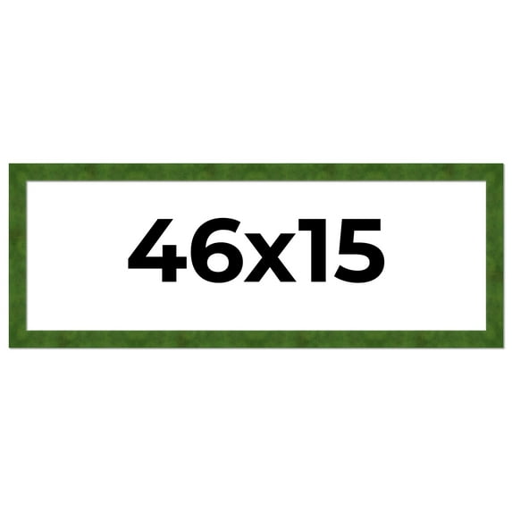 46x15 Frame Green Burl Solid Wood Picture Frame | 1.75 Inches Moulding Width | Interior Frame Depth
