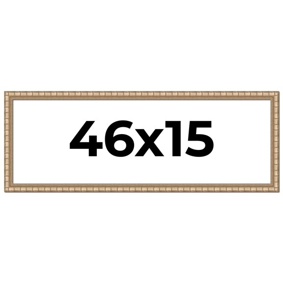 46x15 Frame Silver Real Wood Picture Frame Width 1.5 inches | Interior Frame Depth 0.5 inches |
