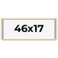 thumbnail image 1 of 46x17 Frame Natural Wood Picture Frame | 0.75 Inch Moulding Width | with UV Acrylic Plexiglass,, 1 of 8