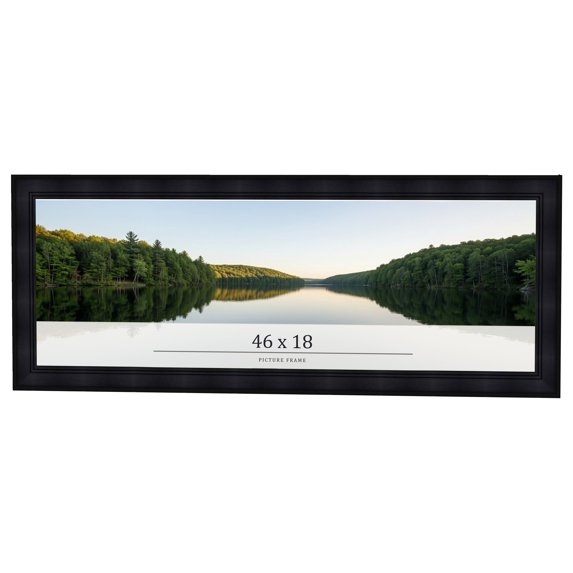 46x18 Frame Black Passaggi Solid Wood Picture Frame Width 1.5 Inches | Interior Depth 0.5 Inches |