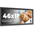thumbnail image 1 of 46x18 Frame Black Passaggi Solid Wood Picture Frame Width 1.5 Inches | Interior Depth 0.5 Inches |, 1 of 8
