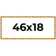 thumbnail image 1 of 46x18 Frame Gold Bamboo Solid Wood Picture Frame | 1 Inch Moulding Width | Interior Frame Depth, 1 of 8