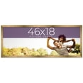 thumbnail image 1 of 46x18 Frame Gold Bronze Solid Wood Picture Frame Width 0.75 Inches | Interior Frame Depth 0.5, 1 of 8