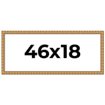 46x18 Frame Gold Real Wood Picture Frame Width 1.5 inches | Interior Frame Depth 0.5 inches |