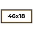thumbnail image 1 of 46x18 Frame Gold Real Wood Picture Frame Width 2.25 Inches | Interior Frame Depth 0.5 Inches |, 1 of 8