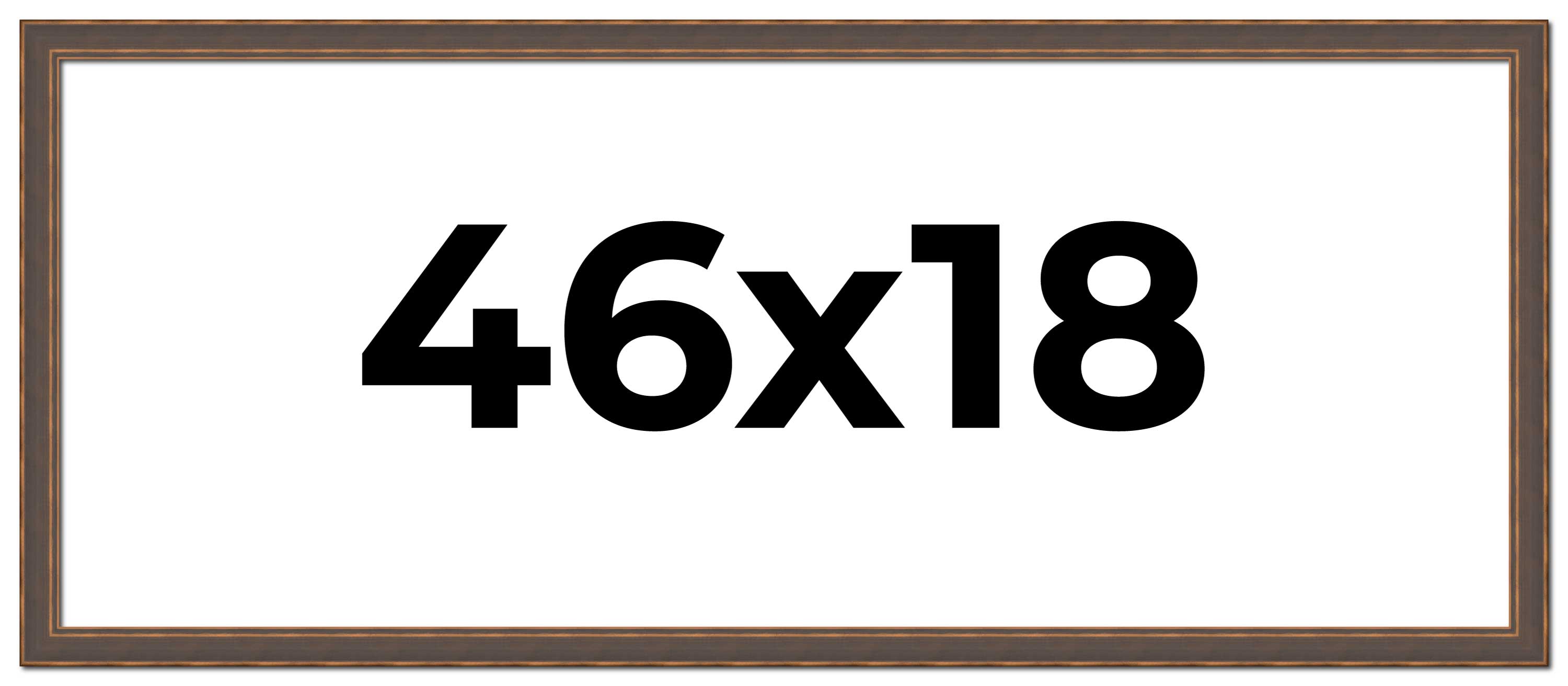 46x18 Frame Golden Caramel Solid Wood Bronze Picture Frame | 1.25 Inch ...
