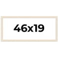 thumbnail image 1 of 46x19 Frame White Barnwood Picture Frame Includes UV Acrylic Plexiglass, Acid Free Foam Backing, 1 of 8