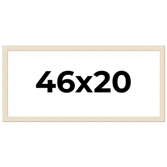 46x20 Frame White Barnwood Picture Frame Includes UV Acrylic Plexiglass, Acid Free Foam Backing