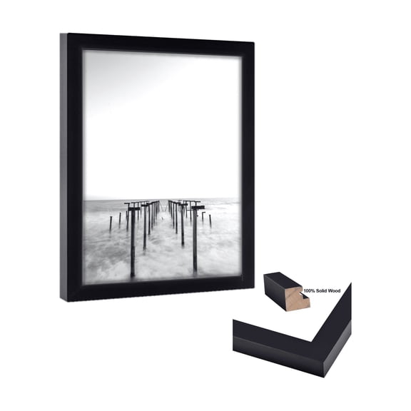 46x20 Picture Frame Black Wood 46x20 Frame 46x20 inch
