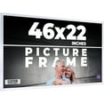 thumbnail image 1 of 46x22 Frame Silver Stainless Steel Solid Wood Picture Frame | 0.75 Inch Moulding Width | Includes, 1 of 8