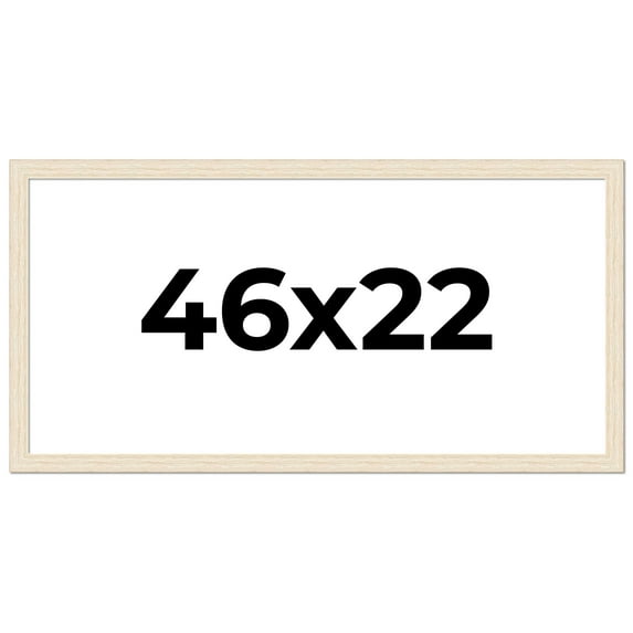 46x22 Frame White Real Wood Picture Frame Width 1.5 inches | Interior Frame Depth 0.5 inches | Barn