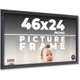 thumbnail image 1 of 46x24 Frame Black Passaggi Solid Wood Picture Frame Width 1.5 Inches | Interior Depth 0.5 Inches |, 1 of 8