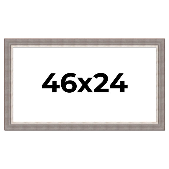 46x24 Frame Grey Real Wood Picture Frame Width 2.75 Inches | Interior Frame Depth 0.5 Inches |
