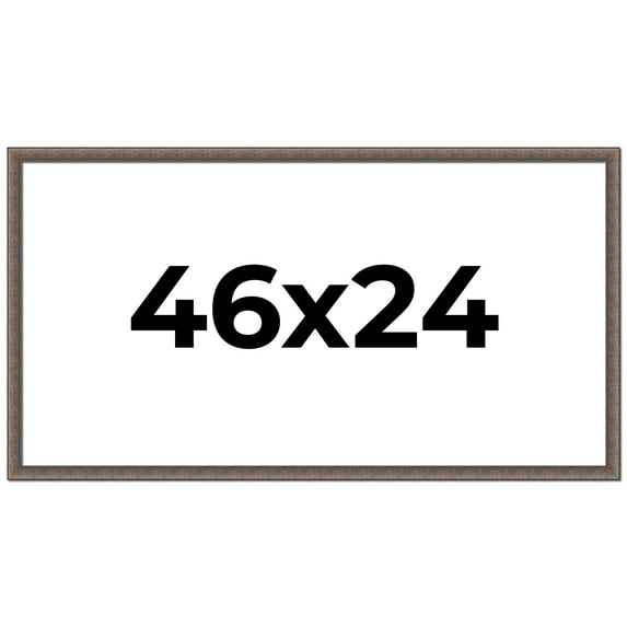 46x24 Frame Silver Real Wood Picture Frame Width 1.25 Inches | Interior Frame Depth 0.5 Inches |