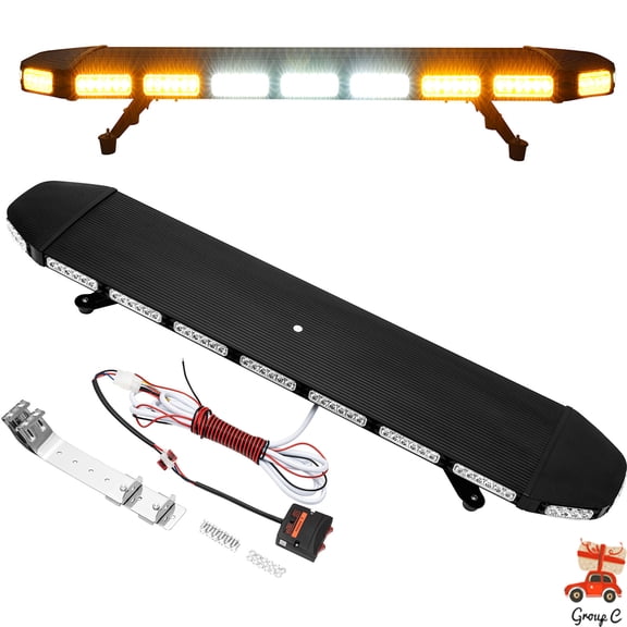 PEAKORA47" 108 LED STROBE LIGHT BAR AMBER RESPONSE EMERGENCY BEACON WARN TOW TRUCK