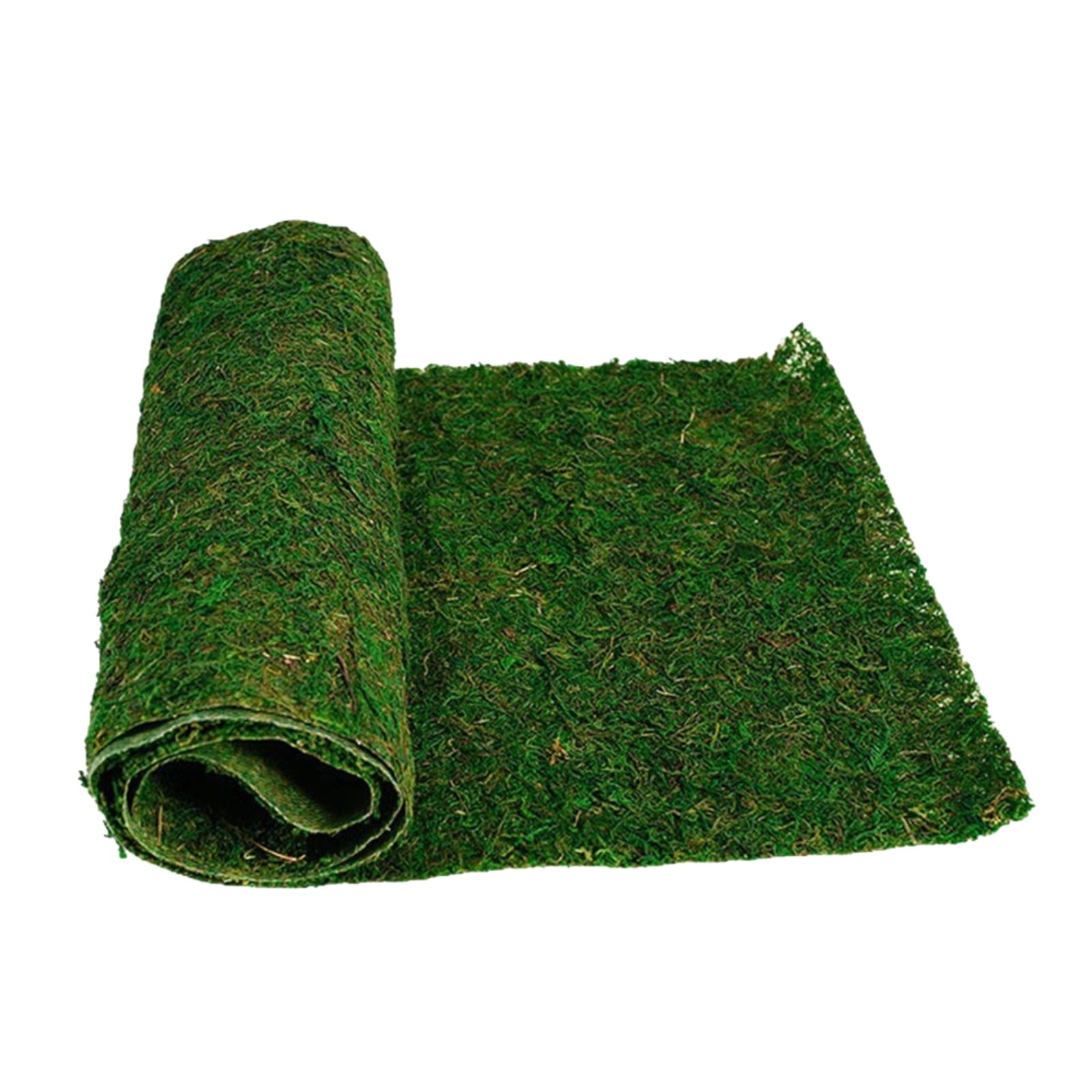 47.2 in / 120 cm Artificial Moss Roll, Green Moss Sheet for Landscaping and Decoration, Faux Moss Table Runner for Wedding Party and Home Decor, Easy to Install, Lush Moss for Realistic Look