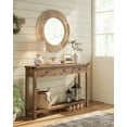 thumbnail image 1 of 47.2" Console Table With 3 Drawers Console Table Sofa Tables For Living Room Clearance Consolas Entryway Table Brown, 1 of 5