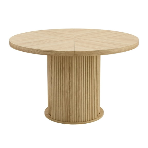 47.2" Dining Table With Double-Layer Storage Design And Roman Column Shape