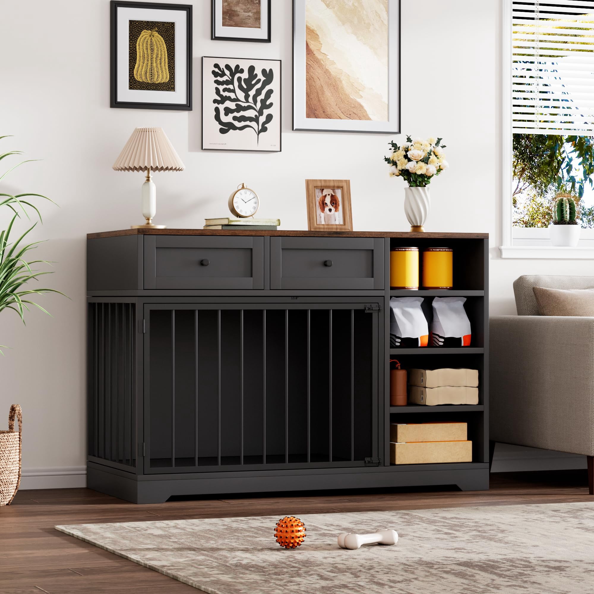 47 2 Dog Crate Furniture With 2 Drawers And 4 Photo Inspiration