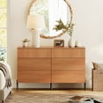 thumbnail image 1 of 47.2" Double Dresser, Minimalist 6 Drawer Rectangular Dresser With Reeded Details And Double-Stick Leg Design, 1 of 7