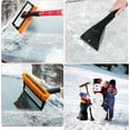 thumbnail image 1 of 47.2" Extendable Ice Scraper Snow Brush with Squeegee for Windshield Window Car Trucks SUVs, 270 °   Pivoting Brush Head, Essential Winter Tool Ice Snow Remover with Comfortable Foam Grip, 1 of 3
