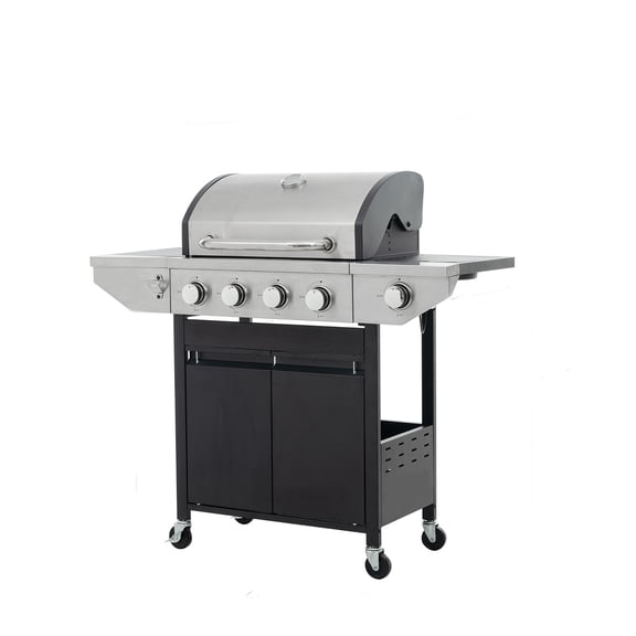 47.2 Inch 4-Burner Gas Grill With Sear Burner Side Burner 46500 BTU Stainless Steel