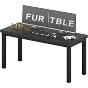47.2 Inch Cute Computer Desk, Gaming Computer Desk with A Modern Design, Office Computer Desk at Home, Perfect for Office Work, Gaming, Studying, and Writing, Etc., Black.