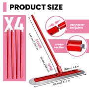 47.2 Inch Stainless Steel Concrete Bull Float, Adjustable Angle Finishing Trowel with Extendable Handle for Driveway, Patio & Construction Projects