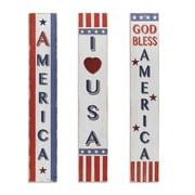 47.2 Inch Tall Wood Americana Decor Set of 3