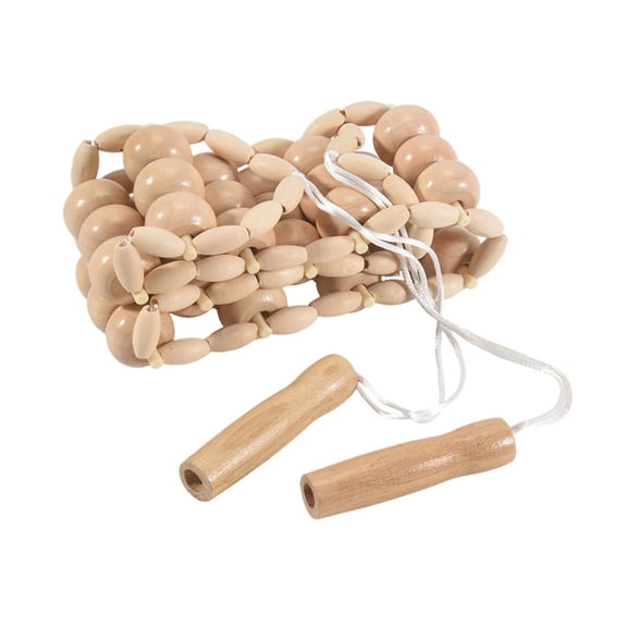 47.2 Inch Wooden Rope Back Massage Roller Tool, Portable Massager for Back, Neck, Waist & Leg Muscle Relief