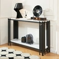 thumbnail image 1 of 47.2 x 13.8'' Modern Console Table, Slim Contemporary Entryway Table for Hallway, Long Narrow Sofa Table with 1-Tier Storage Shelf, Ideal for Living Room, Foyer, or Entrance Spaces, Black, 1 of 6