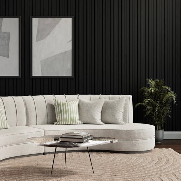 47.2"x23.6" Black Acoustic Wall Panels 4-Pack Soundproof Noise Reduction Panels